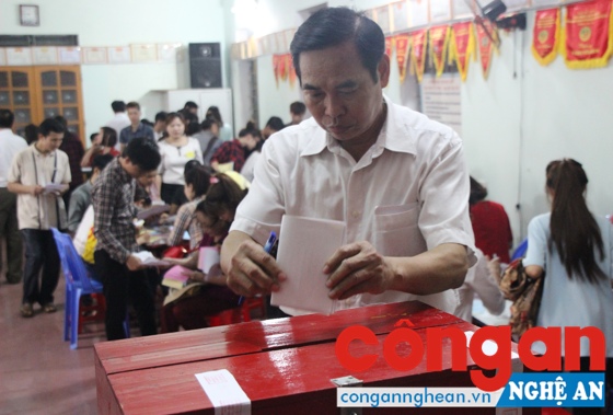Chùm ảnh ngày bầu cử tại thành Vinh