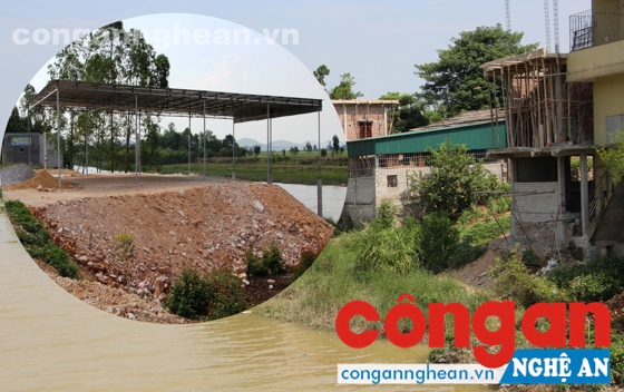 Yên Thành: Kênh tiêu nước Vách Bắc bị xâm lấn nghiêm trọng