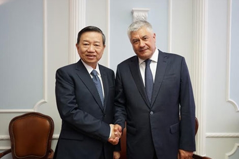 Bộ trưởng Tô Lâm và Bộ trưởng Kolokoltsev Vladimir Aleksandrovich.