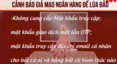 Cảnh báo giả mạo ngân hàng để lừa đảo