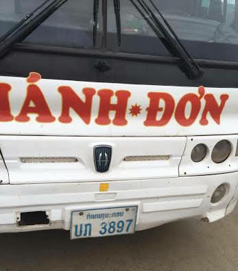 Biển số và tên hãng xe gặp nạn