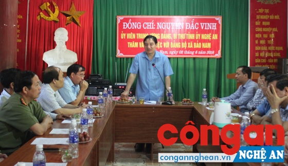 Bí thư Tỉnh ủy Nghệ An làm việc tại Kỳ Sơn
