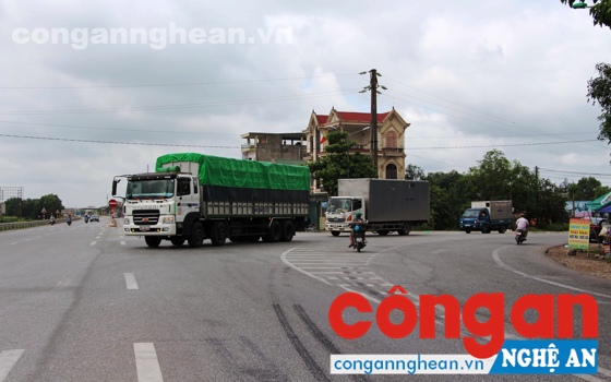Tiềm ẩn TNGTT tại điểm giao giữa đường tránh Vinh và QL 1A