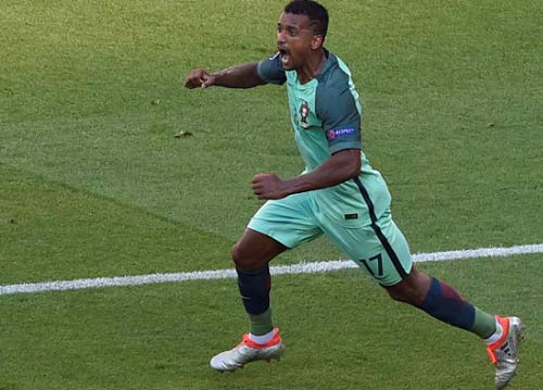 Nani giúp Bồ Đào Nha gỡ hòa 1-1 sau khi Hungary đã vượt lên dẫn trước.
