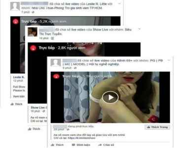 Trục lợi từ video khoe thân qua Facebook Live ở Việt Nam