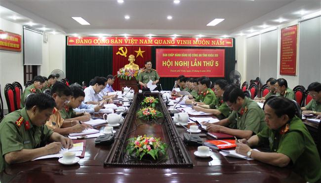 Hội nghị lần thứ 5 Ban chấp hành Đảng bộ Công an tỉnh