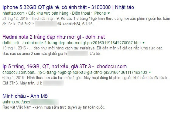 Một người rao bán diện thoại chuyên nghiệp núp bóng người thua độ bị phát hiện.