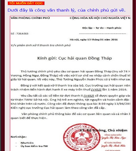 Công văn của Văn phòng Chính phủ các đối tượng làm giả để lừa đảo.