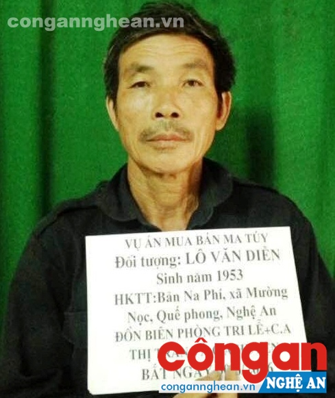 Đối tượng Lô Văn Diễn bị bắt giữ