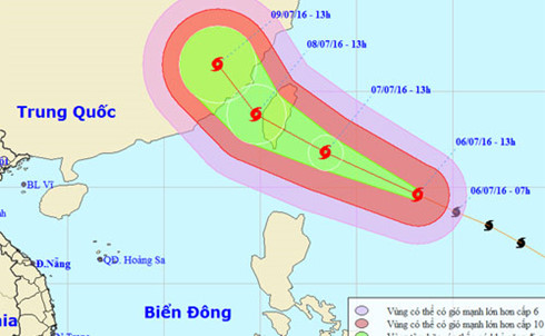 Xuất hiện Siêu bão Nepartak cấp 17 gần biển Đông