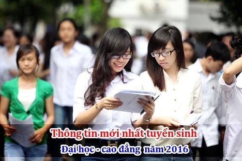 Thông tin tuyển sinh ĐH, CĐ hệ chính quy năm 2016