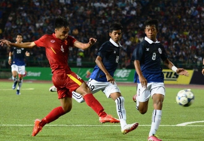 Thắng sát nút U16 Campuchia, thầy trò HLV Đinh Thế Nam hẹn tái ngộ U16 Australia ở trận chung kết