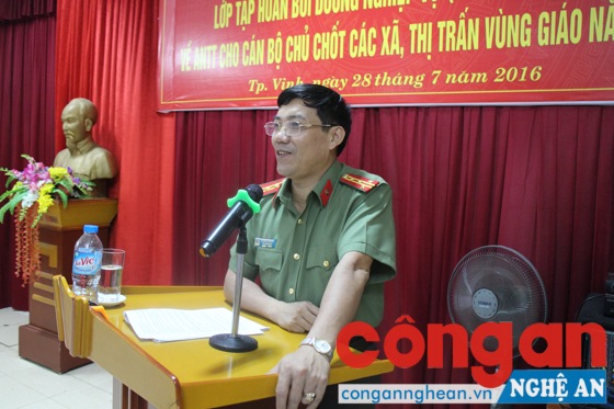 Tập huấn nghiệp vụ QLNN về ANTT cho cán bộ chủ chốt