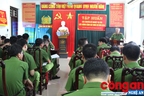 Tập huấn các chuyên đề nghiệp vụ cho lực lượng Cảnh sát hình sự