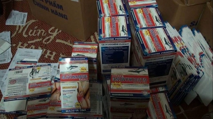 Phát hiện hàng loạt kho hàng thực phẩm chức năng nghi giả