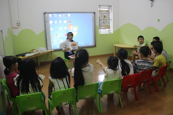 Buổi học của các em tại trung tâm