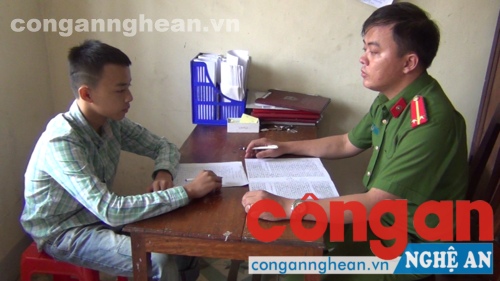 Đối tượng Lê Đức Trần Anh tại Cơ quan Công an