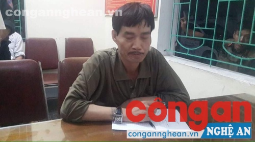 Đối tượngVõ Văn Hoài tại Cơ quan Công an