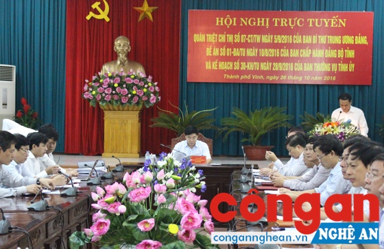 Hội nghị trực tuyến quán triệt Chỉ thị 07, Đề án số 01 và Kế hoạch số 30