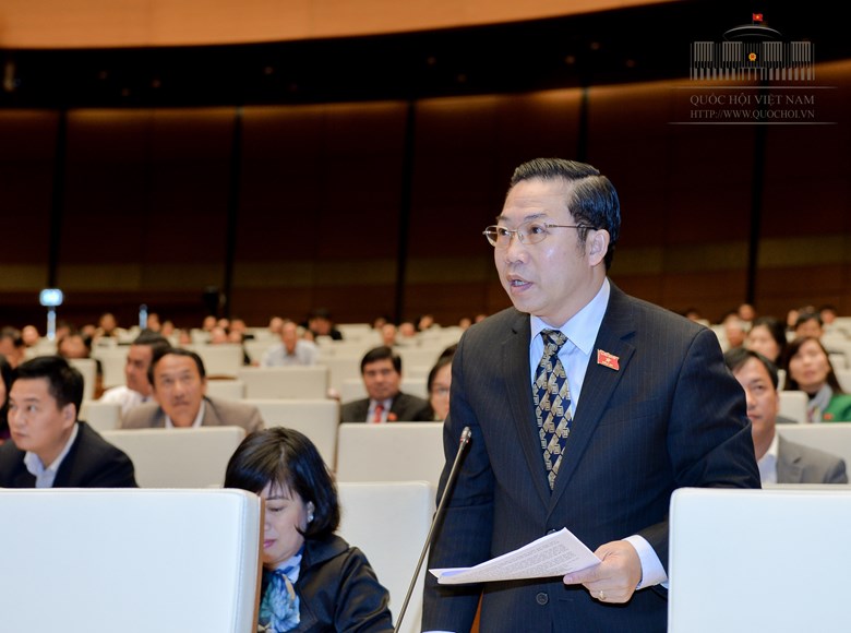 Đại biểu Quốc hội Lưu Bình Nhưỡng phát biểu tại Hội trường