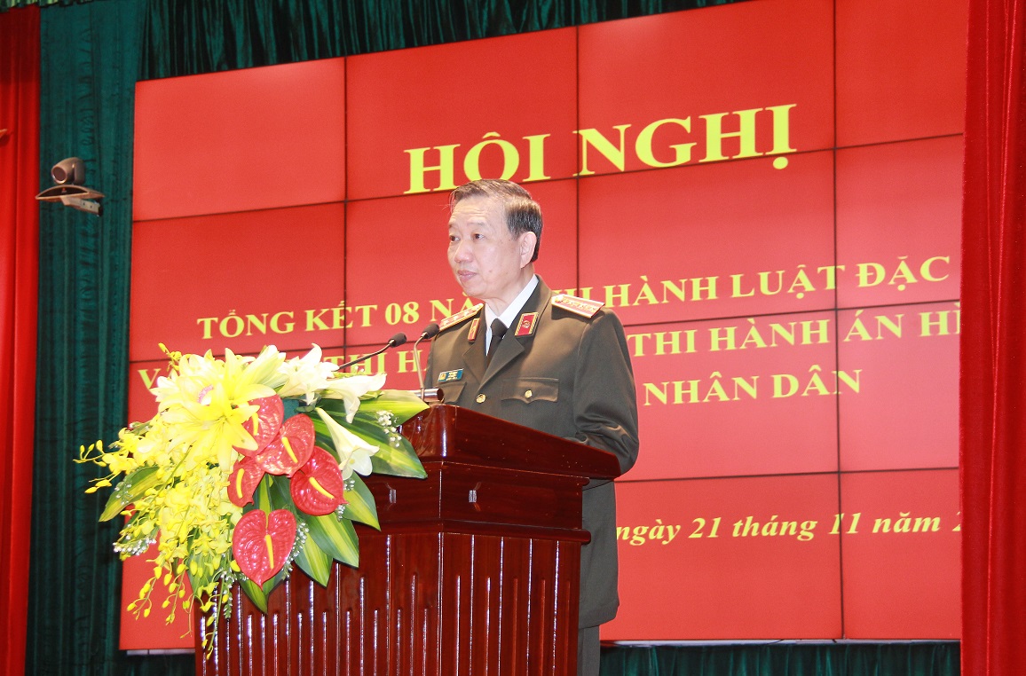 Bộ trưởng Tô Lâm phát biểu chỉ đạo tại Hội nghị.