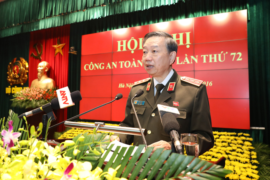 Bộ trưởng Tô Lâm phát biểu tại Hội nghị.
