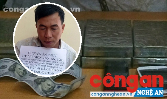 Đối tượng vận chuyển 8 bánh hêrôin qua biên giới sa lưới