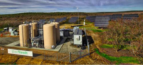 Một trạm năng lượng mặt trời với hệ thống lưu trữ bằng pin lỏng - flow battery