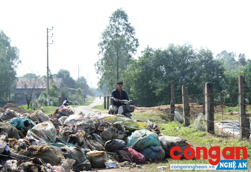 Rác thải ngập đường ra bãi tắm