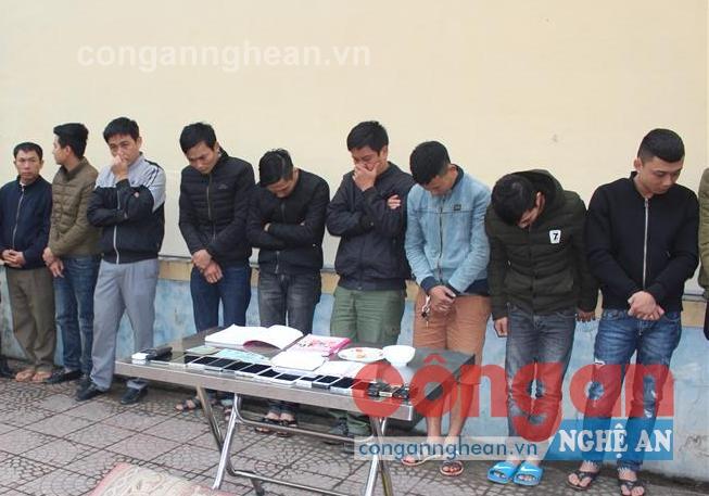Các đối tượng bị bắt giữ.