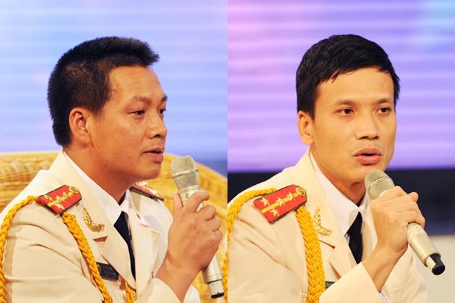 Đại úy Hoàng Anh Tuấn, Phòng Cảnh sát giao thông Công an tỉnh Bắc Giang và Đại úy Nguyễn Nhật Quang, Phòng Cảnh sát điều tra tội phạm về ma túy, Công an TP Hà Nội chia sẻ những kỷ niệm trong công tác.
