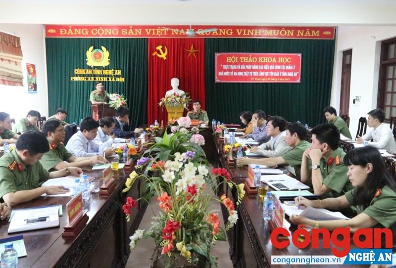 Hội thảo khoa học 'Thực trạng và giải pháp nâng cao hiệu quả công tác QLNN về ANTT trên lĩnh vực tôn giáo'
