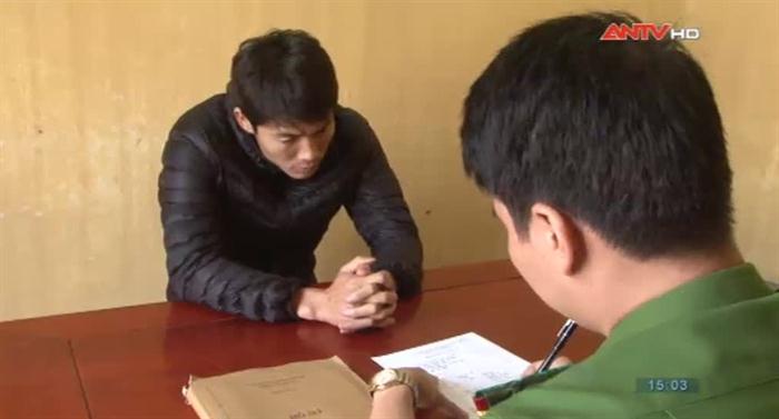 Đối tượng Nguyễn Văn Tư tại cơ quan Công an