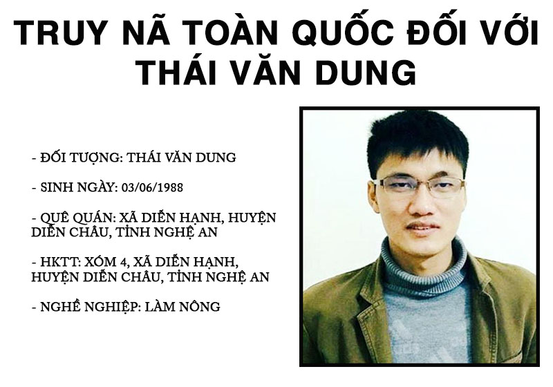 Truy nã toàn quốc đối với Thái Văn Dung