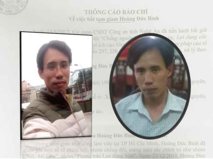 Thông cáo báo chí về việc bắt tạm giam Hoàng Đức Bình