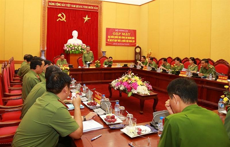Bộ Công an gặp mặt đại biểu Quốc hội Công an nhân dân về dự Kỳ họp thứ 3, Quốc hội khóa XIV