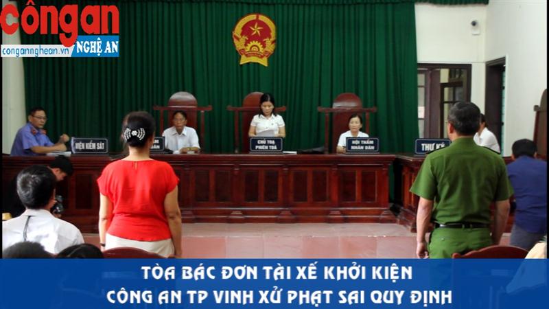 Video vụ xử tài xế kiện Công an TP Vinh