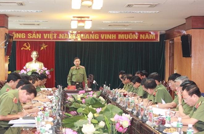 Bộ trưởng Tô Lâm phát biểu tại buổi làm việc