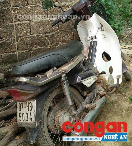 Chiếc xe máy của nạn nhân.