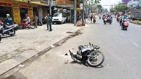 Hiện trường một vụ tạt axit.