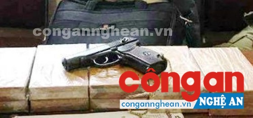 Tang vật ma túy và vũ khí nóng liên quan đến vụ án