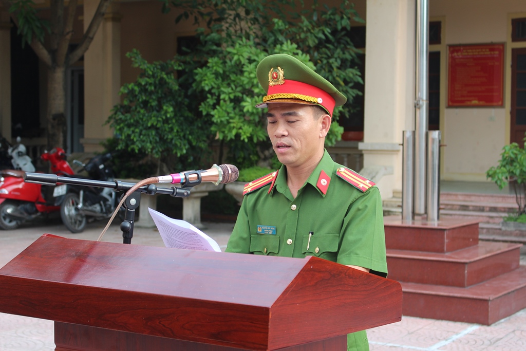 Lãnh đạo phòng Cảnh sát PC&CC số 1 quán triệt nội dung đợt thi đua