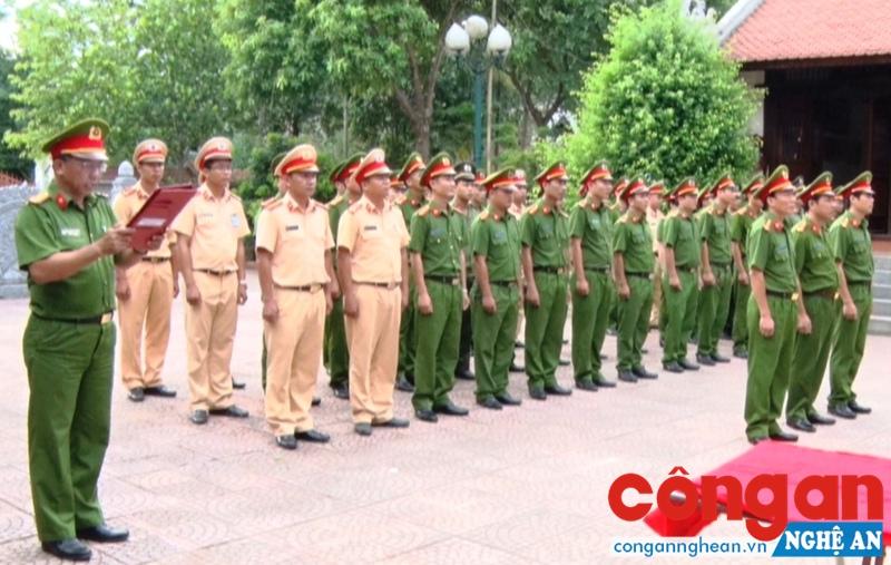 Công an huyện Tân Kỳ tổ chức hoạt động về nguồn