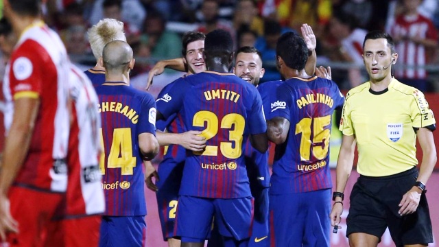 Messi mờ nhạt, Barca vẫn hạ Girona nhờ 2 bàn phản lưới nhà