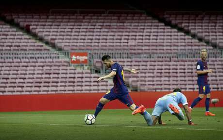 Messi giúp Barca thắng đậm trên sân nhà không có khán giả