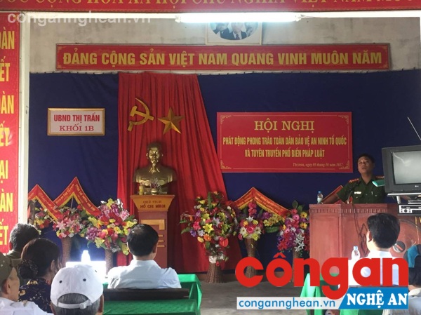 Công an huyện Anh Sơn báo cáp tình hình ANTT trên địa bàn các giải phóng nâng cao hiệu quả phong trào Toàn dan BVANTQ