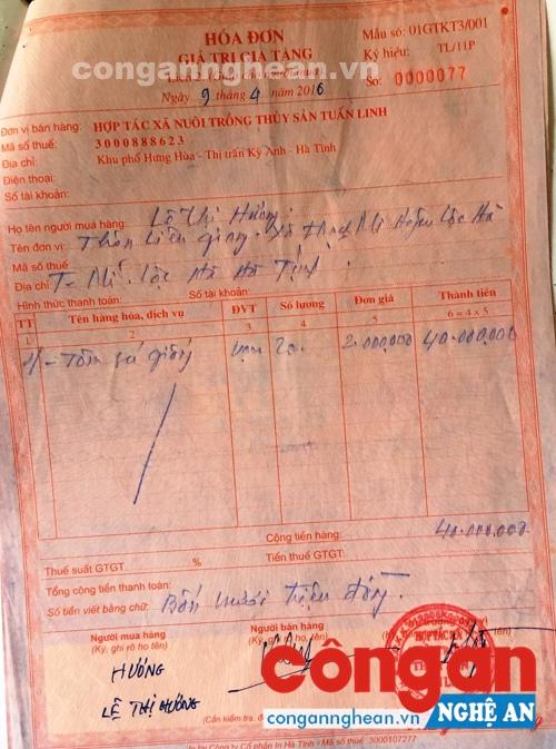 Hóa đơn GTGT ghi sai ngày để hợp thức hóa hồ sơ.
