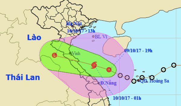 Áp thấp giật cấp 9 đổ bộ Hà Tĩnh - Quảng Bình