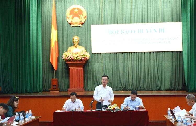 Ông Vũ Nhữ Thăng, Vụ trưởng Vụ Hợp tác quốc tế (Bộ Tài chính) tại họp báo