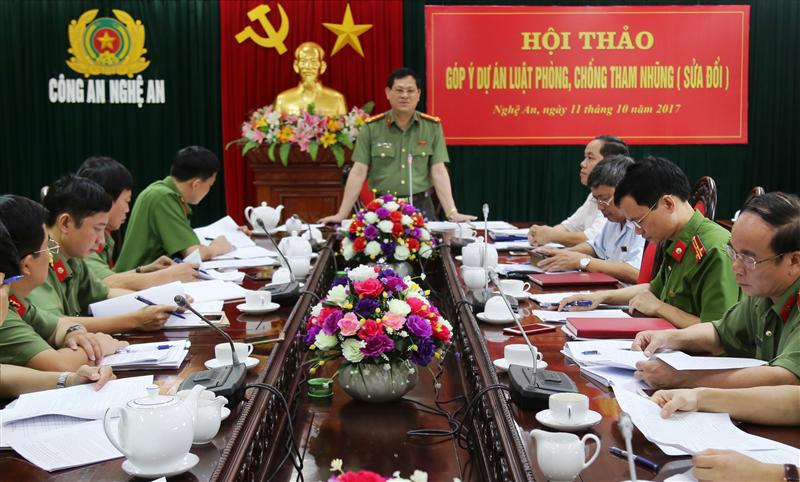 Công an Nghệ An: Góp ý dự án Luật Phòng, chống tham nhũng (sửa đổi)